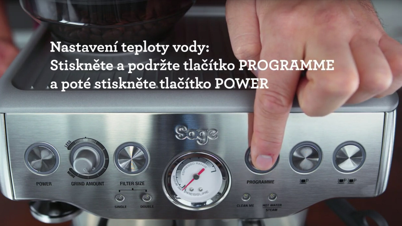 THE BARISTA EXPRESS™ Programovanie a nastavenie teploty video manuál